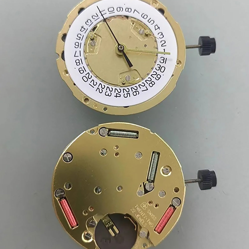 Swiss ETA 251.272 quartz movement with date at 4 o'clock, 6-pin watch repair part