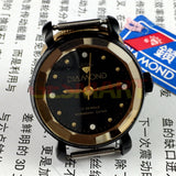 30mm SHANGHAI DIAMOND Manual Mechanical Lady Watch 17 Jews Black Dial Black Case