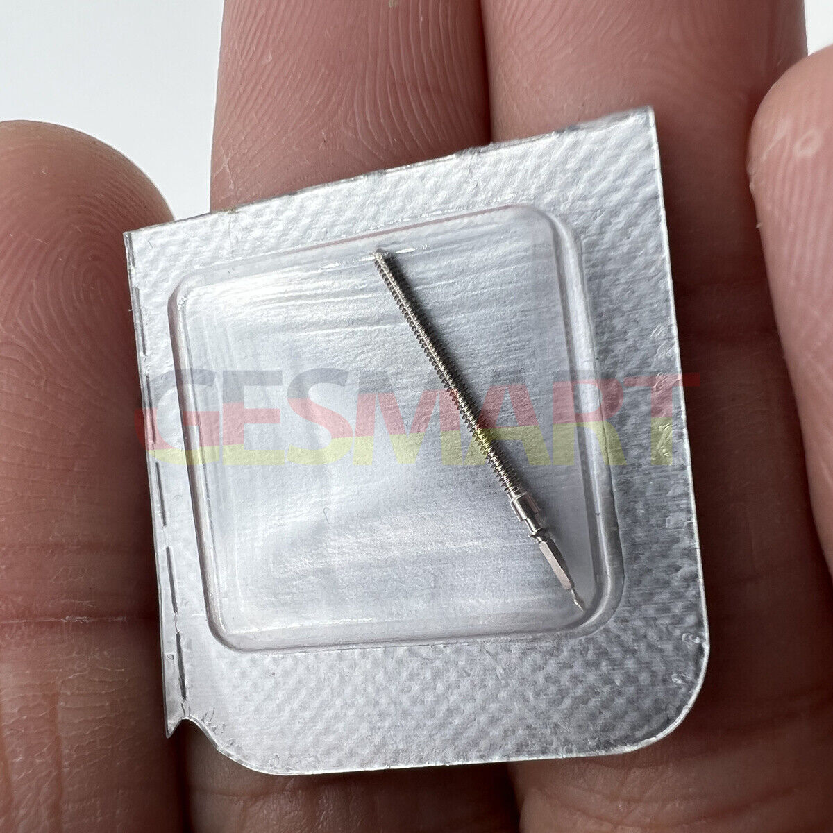 Watch winding stem for ETA 956.114 and 955.114 quartz movements, precise fit and durable design.