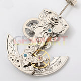 Asian Dandong Silver Hollow Rectangle Automatic Mechanical Movement