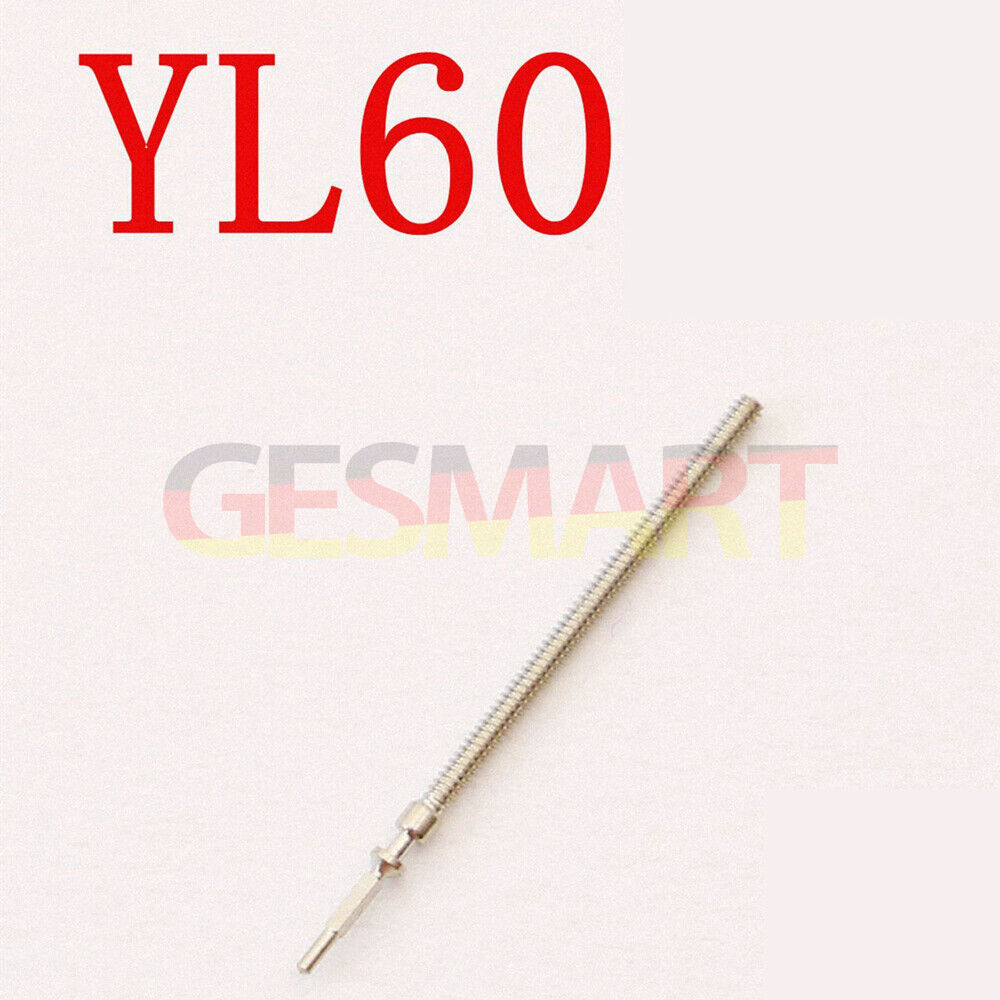 Replacement winding stem for YL60 watch, compatible spare part for smooth time adjustment.