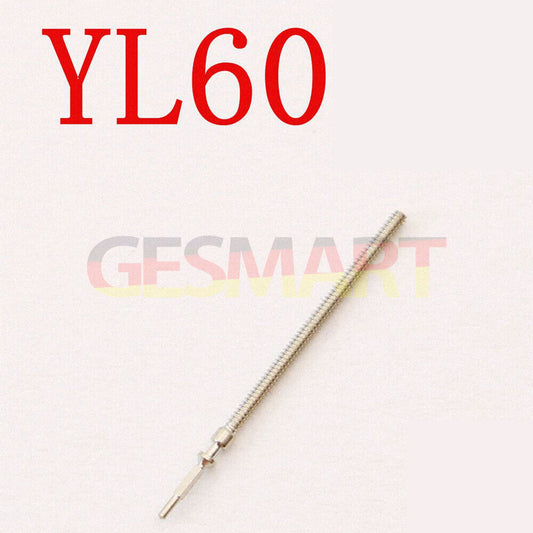 Replacement winding stem for YL60 watch, compatible spare part for smooth time adjustment.
