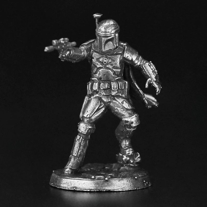 Bounty Hunter Forward Gun Copper Figurine White Bronze Sci-Fi Wargame 362-14