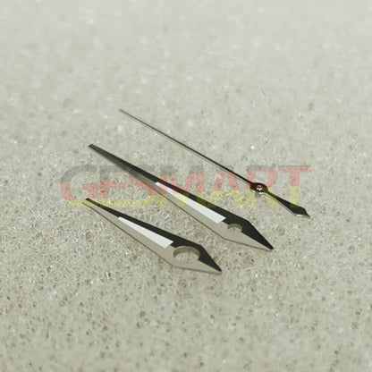 Aiguilles de montre classiques vertes lumineuses avec garniture argentée pour mouvements NH35/NH36/4R/7S