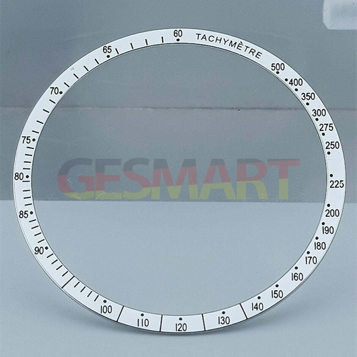 White 38.5mm aluminum alloy bezel with black font for Omega Speedmaster watch accessories.