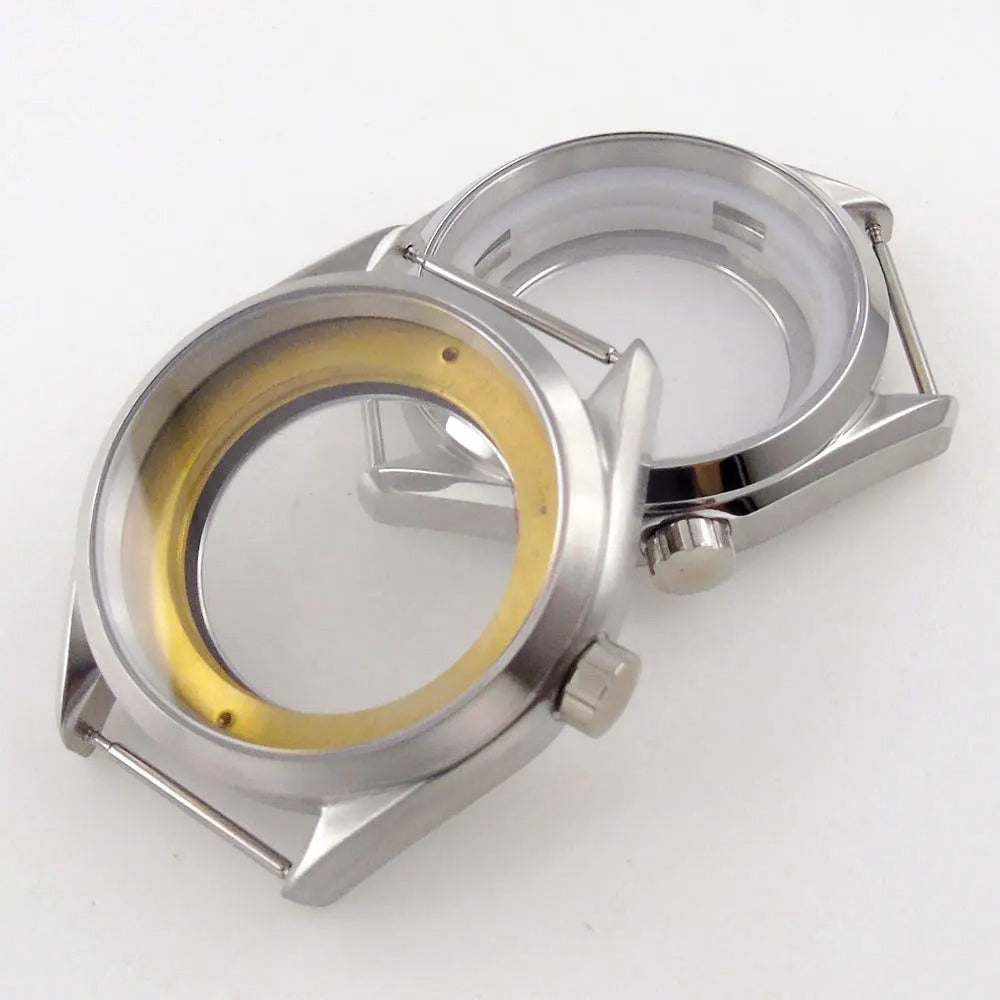 Polished Brushed 41mm 316L Watch Case Fit ETA 2836 Miyota 8215 NH35 NH36 C176