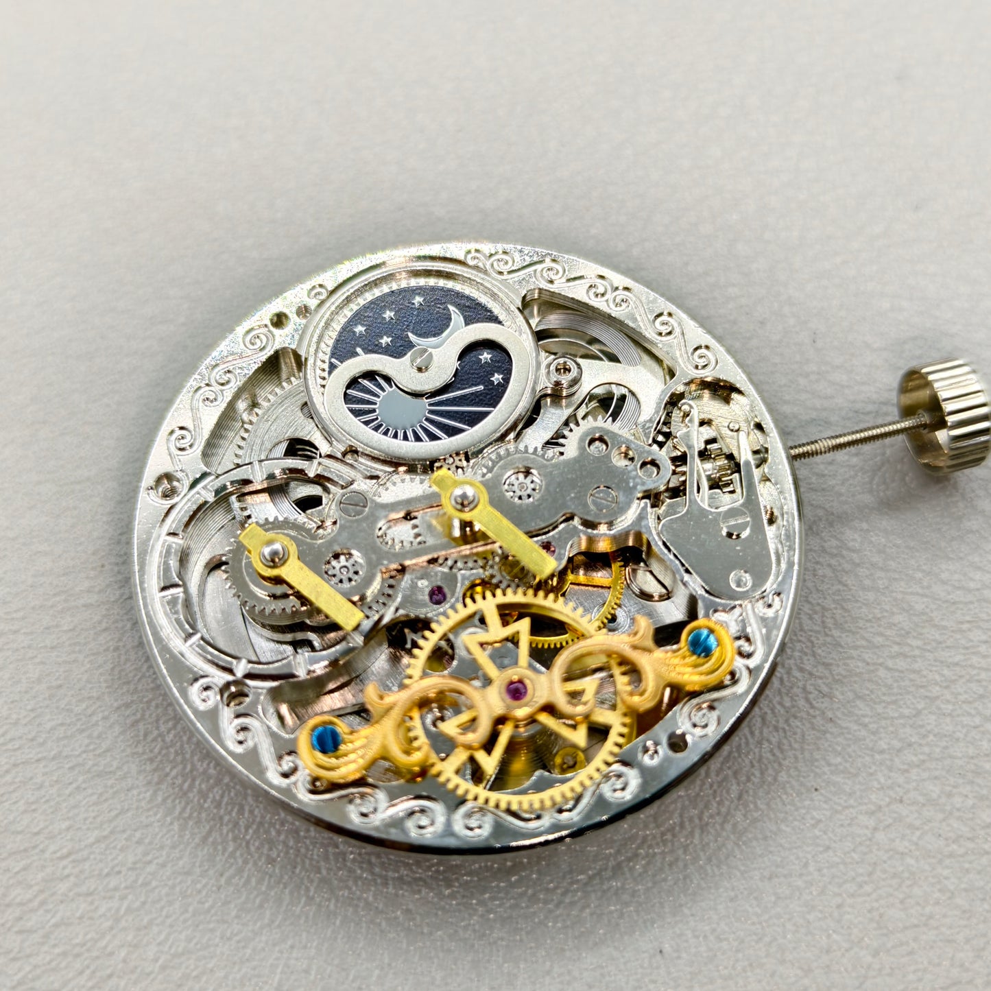 Hollow Double Mainspring Double Zone Automatic Mechanical Movement