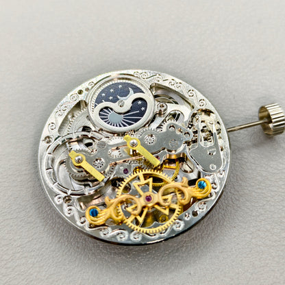 Hollow Double Mainspring Double Zone Automatic Mechanical Movement
