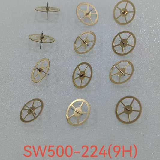 New Second Wheel at 9 o'clock for Swiss ETA SW500 movement, precise SW500-224 component.
