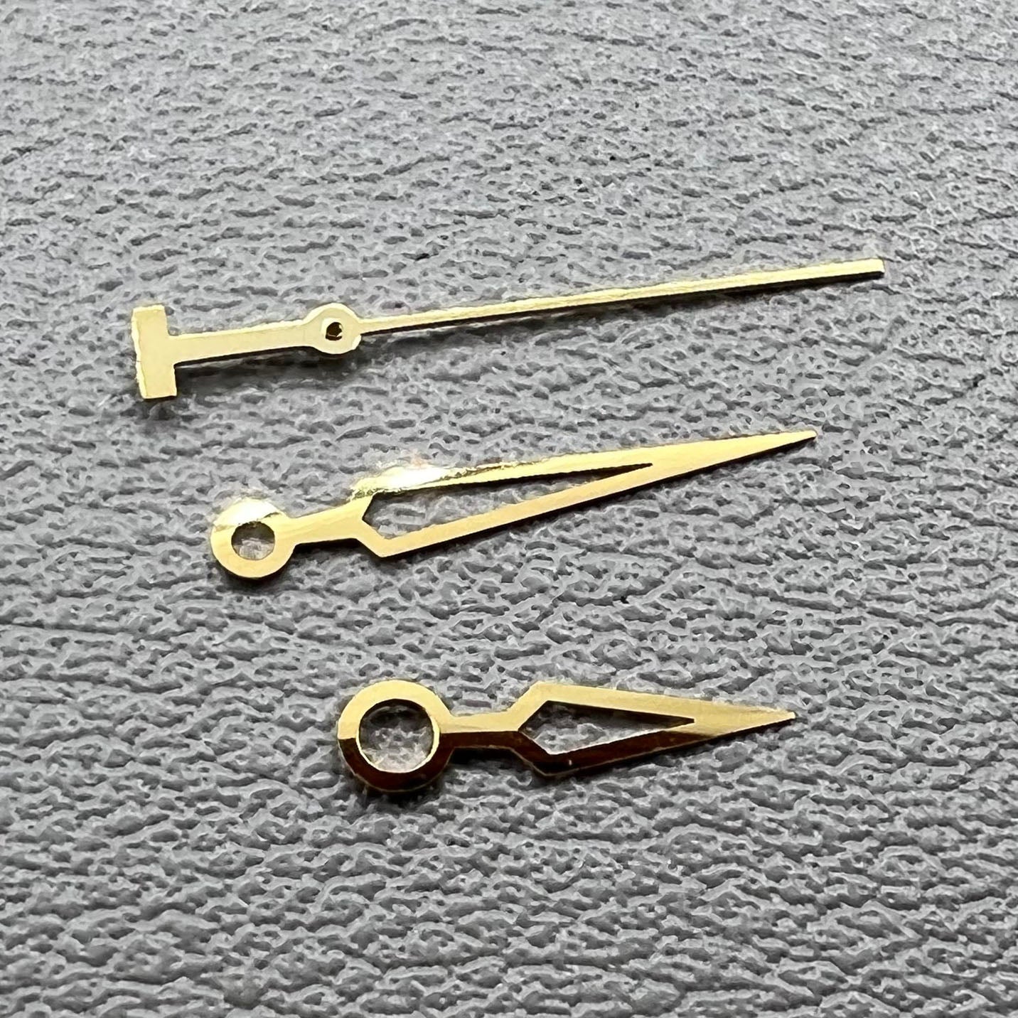 Golden hollow watch hands set for ETA2836 2824 2892A2 movements, precision fit for men's watches by T97.