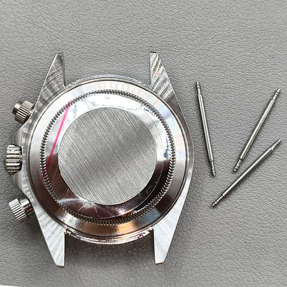 Mens Daytona 40mm Watch Steel Case for Daytona VK63 VK64 Case Fits 20mm Strap