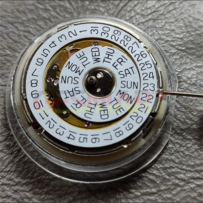 China Made HZ2350 automatic watch movement with double calendar function, precise mechanical engineering.