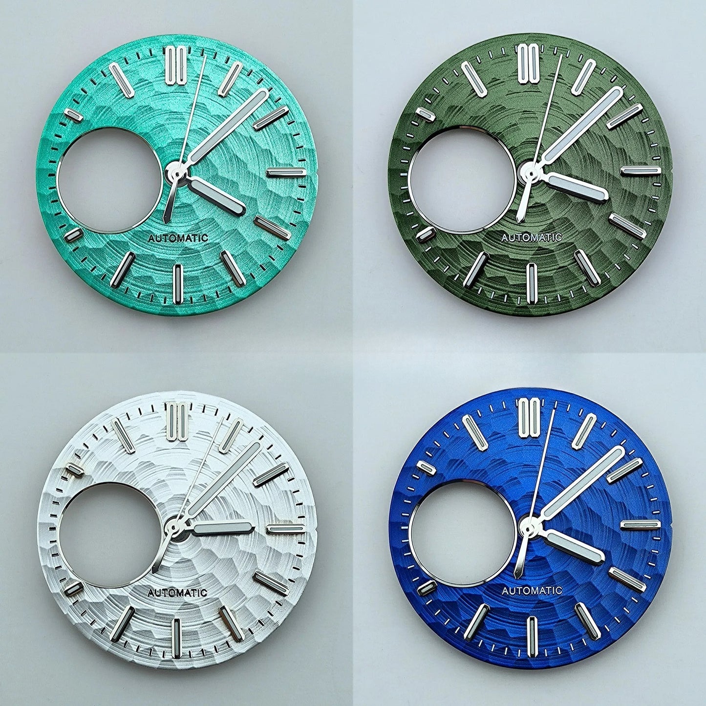 Modified 28.5mm Multicolor Watch Dial Green with Luminous for NH38 Movement