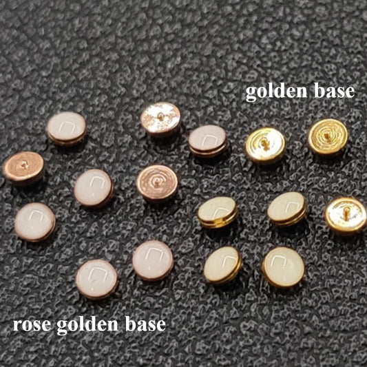 4 Stück 2,3 x 0,4 mm Roségold/Goldene Basis, grüne Leuchtmasse, passend für RLX Submariner-Lünette