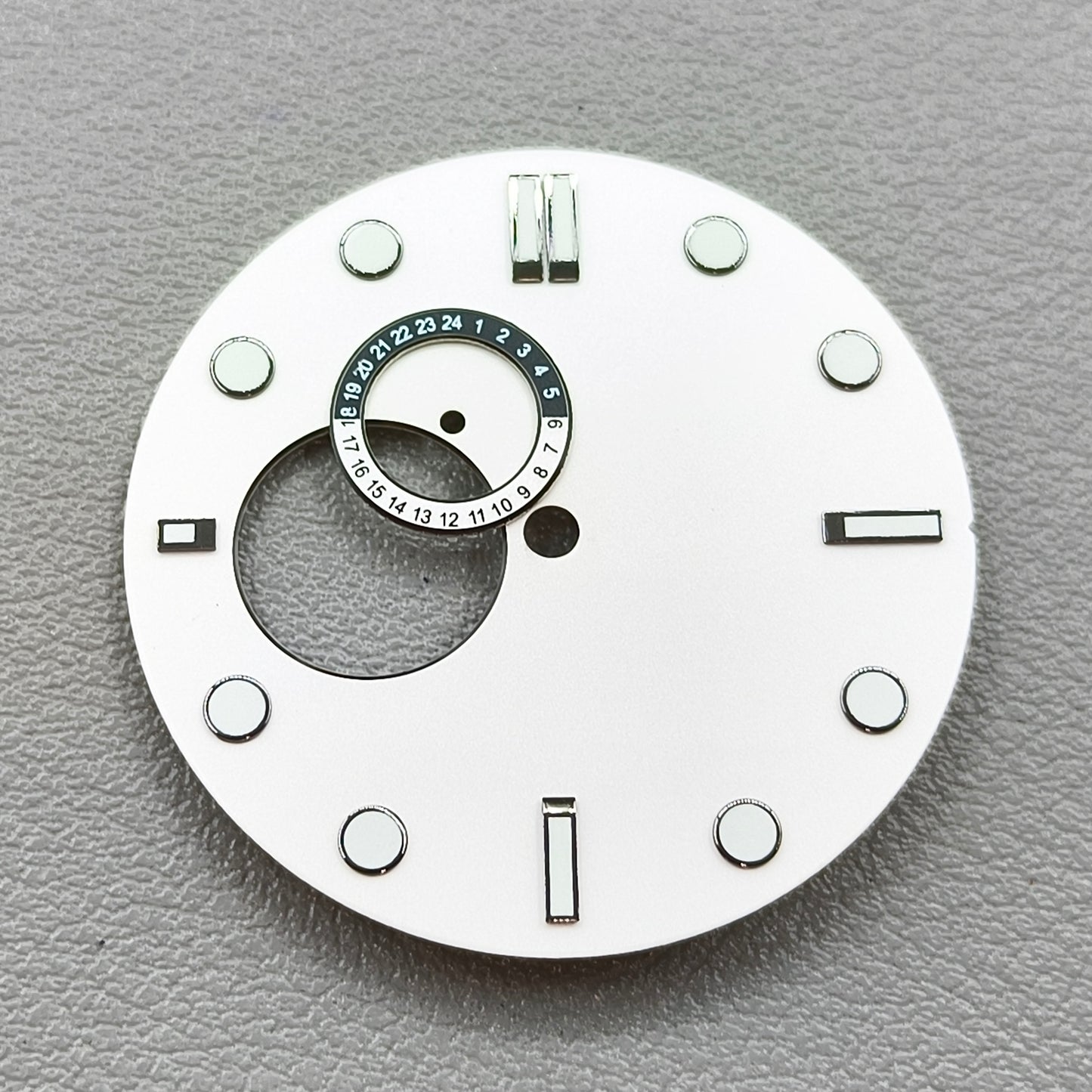 Modified Solid White Blue Green Lume Watch Dial For NH39 Movement