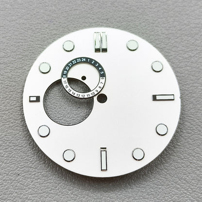 Modified Solid White Blue Green Lume Watch Dial For NH39 Movement