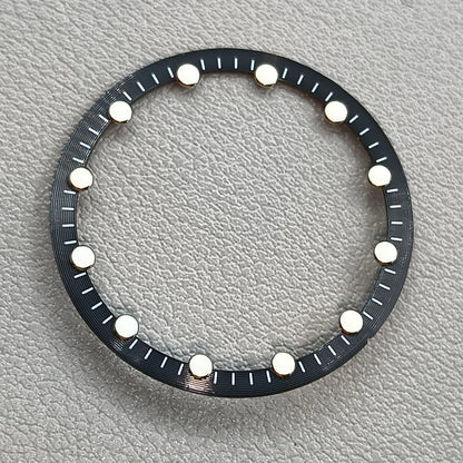 28.5mm Black Watch Dial Circle Plate for Japan NH70 NH72 Skeleton Movement Hollow