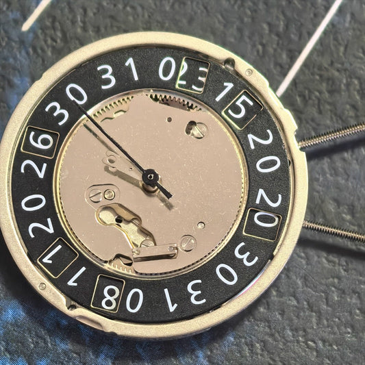 Swiss Ronda 6203.B 6203B Quartz Movement Double Stems Black Disk