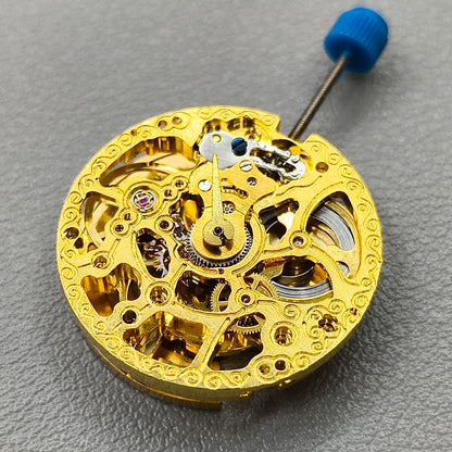 Hollow Golden Automatic Mechanical Movement for Watch Repair Practice