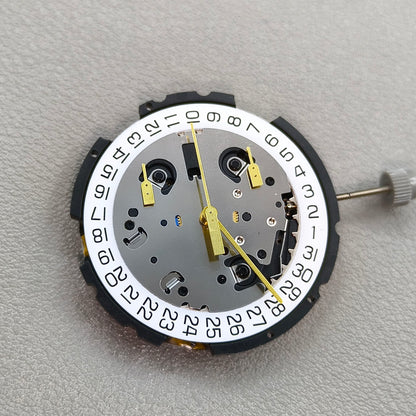 Swiss ETA G10.212 Watch Quartz Movement 3 Hands Date@4 White Disk