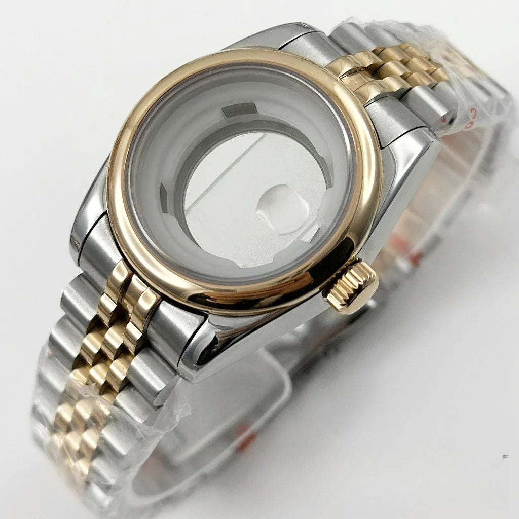 31MM Round Bezel Sapphire Glass Jubilee bracelet Watch Case Ladies Fit NH05 NH06