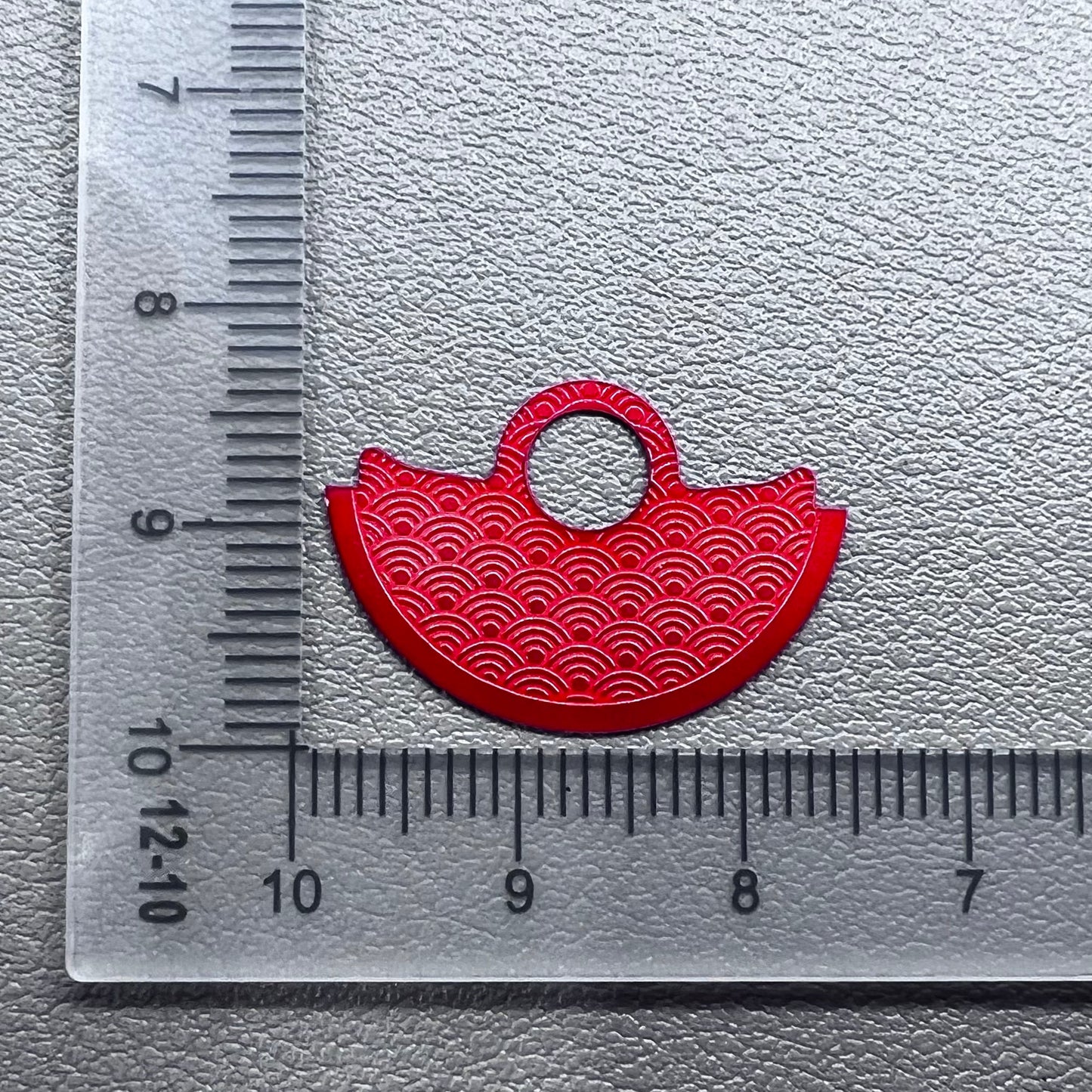 Red Wave Rotor Oscillating Weight Overlay for Movement NH35 NH36 7S26 4R35