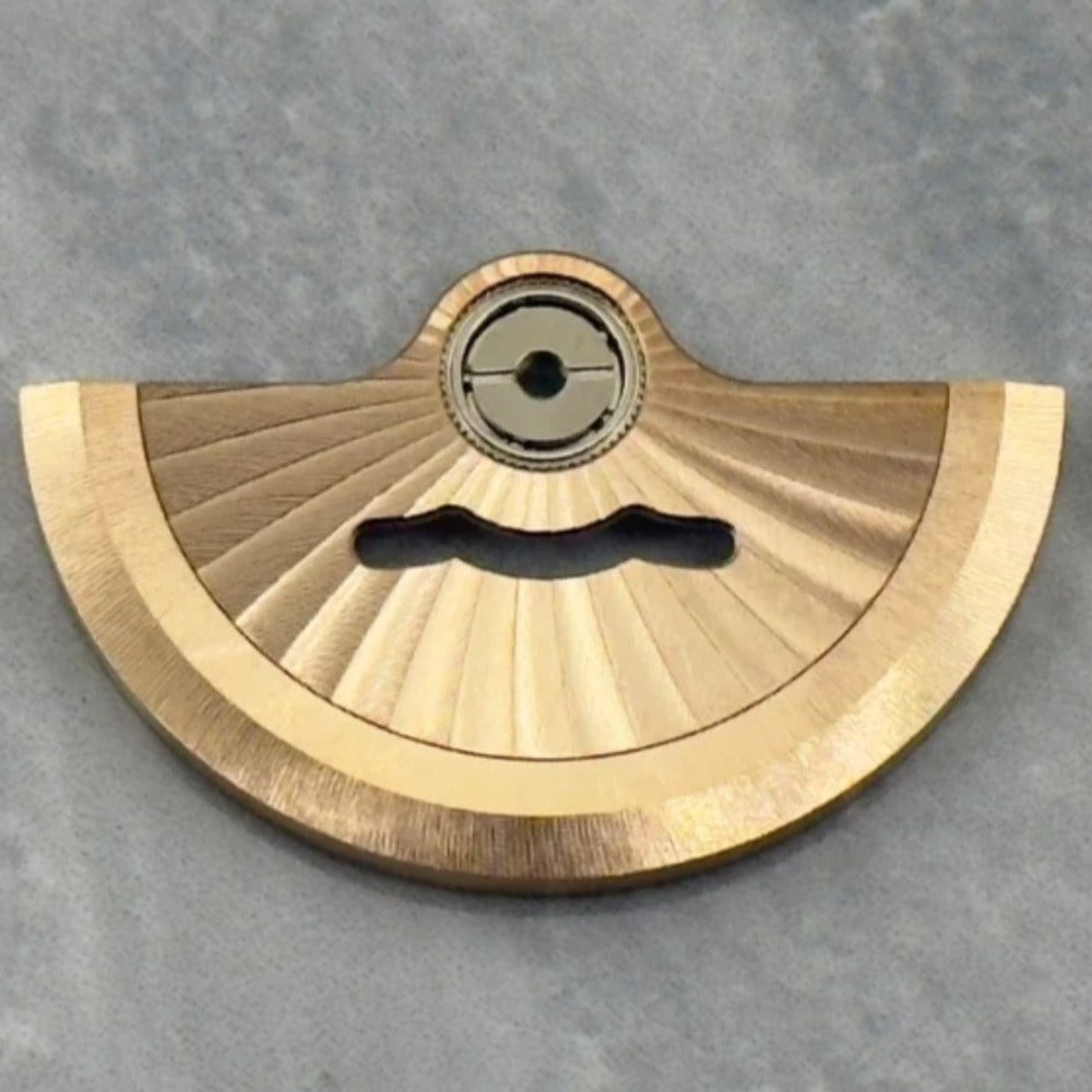 Rose Golden Radioactive Stripe watch accessory featuring hollow rotor oscillating weight for NH35 NH36 movements.