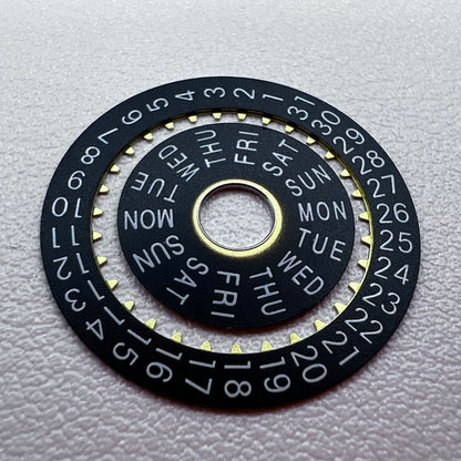 Pilot Black Date Disk Wheel Week Wheel Fit for Dandong 7750 Mechanical Movement