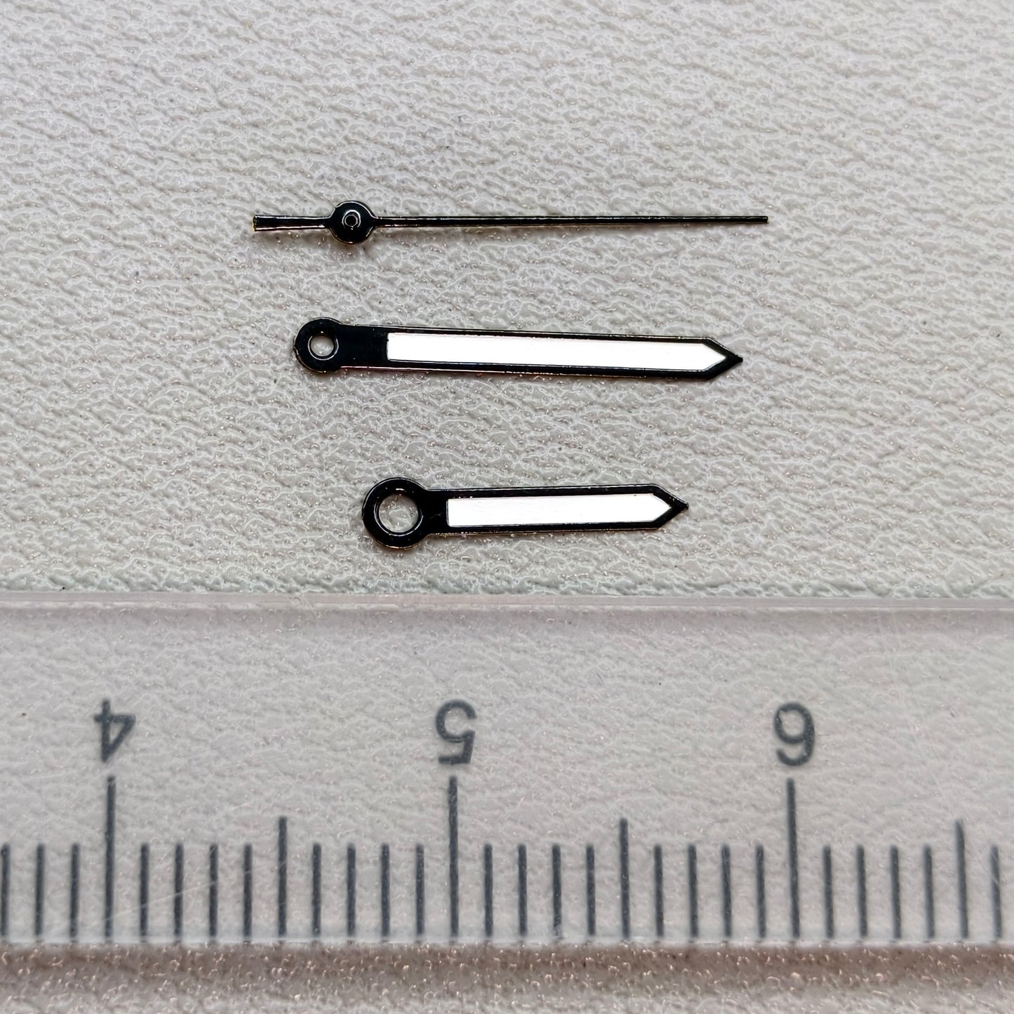 2 Sets/Pack Black Trim Watch Hands for Miyota 2035 Quartz Movement