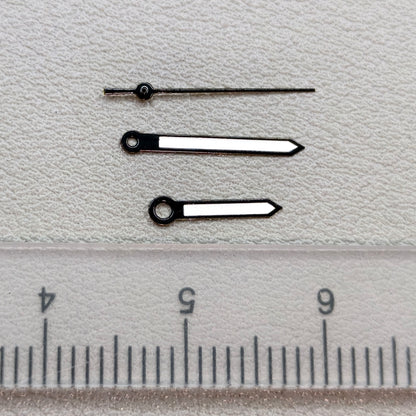 2 Sets/Pack Black Trim Watch Hands for Miyota 2035 Quartz Movement