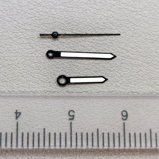 2 Sets/Pack Black Trim Watch Hands for Miyota 2035 Quartz Movement