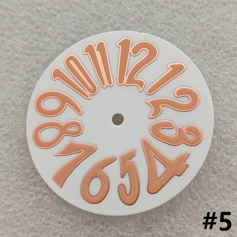 33.2mm Modified Enamel with Faint Luminous Large Watch Dials for NH35 Movement