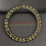 Black Background Yellow Character Date Disk Date Wheel Overlay for NH35 NH36