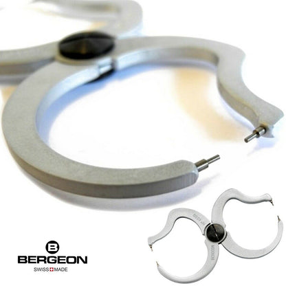 Bergeon 4000 truing tool calipers measuring watch balance escapement parts accurately for precision repair.