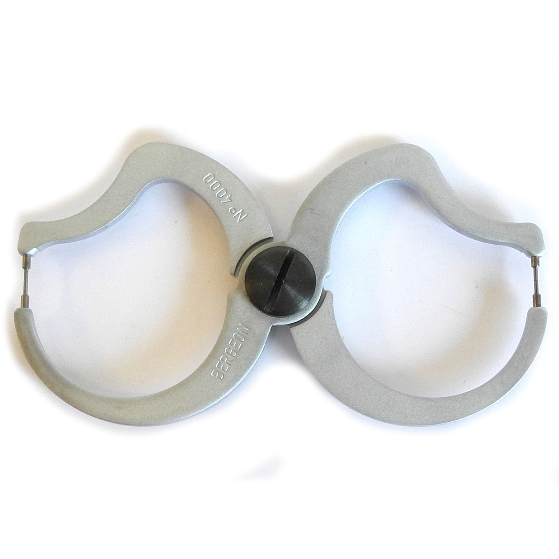 Bergeon 4000 truing tool calipers measuring watch balance escapement for precise repair.