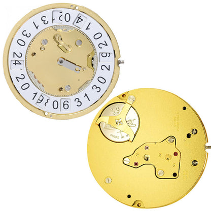 Ronda 4003B quartz watch movement by Ronda with date displays at 6 and 12 o?clock for accurate timekeeping