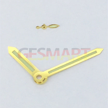 Golden Trim Green Luminous Watch Hands for ST3600/ST3620/ETA6497/6498 Movement