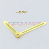 Golden Trim Green Luminous Watch Hands for ST3600/ST3620/ETA6497/6498 Movement