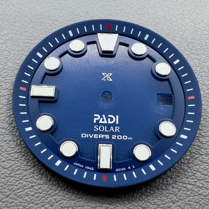 31 8mm Diver Datum Luminous Green Zifferblatt Blau abgestuft für VS42