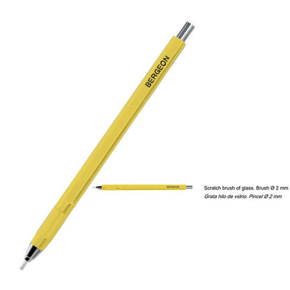 Bergeon 6240 scratch brush with fiberglass bristles for precise watch case cleaning and polishing.