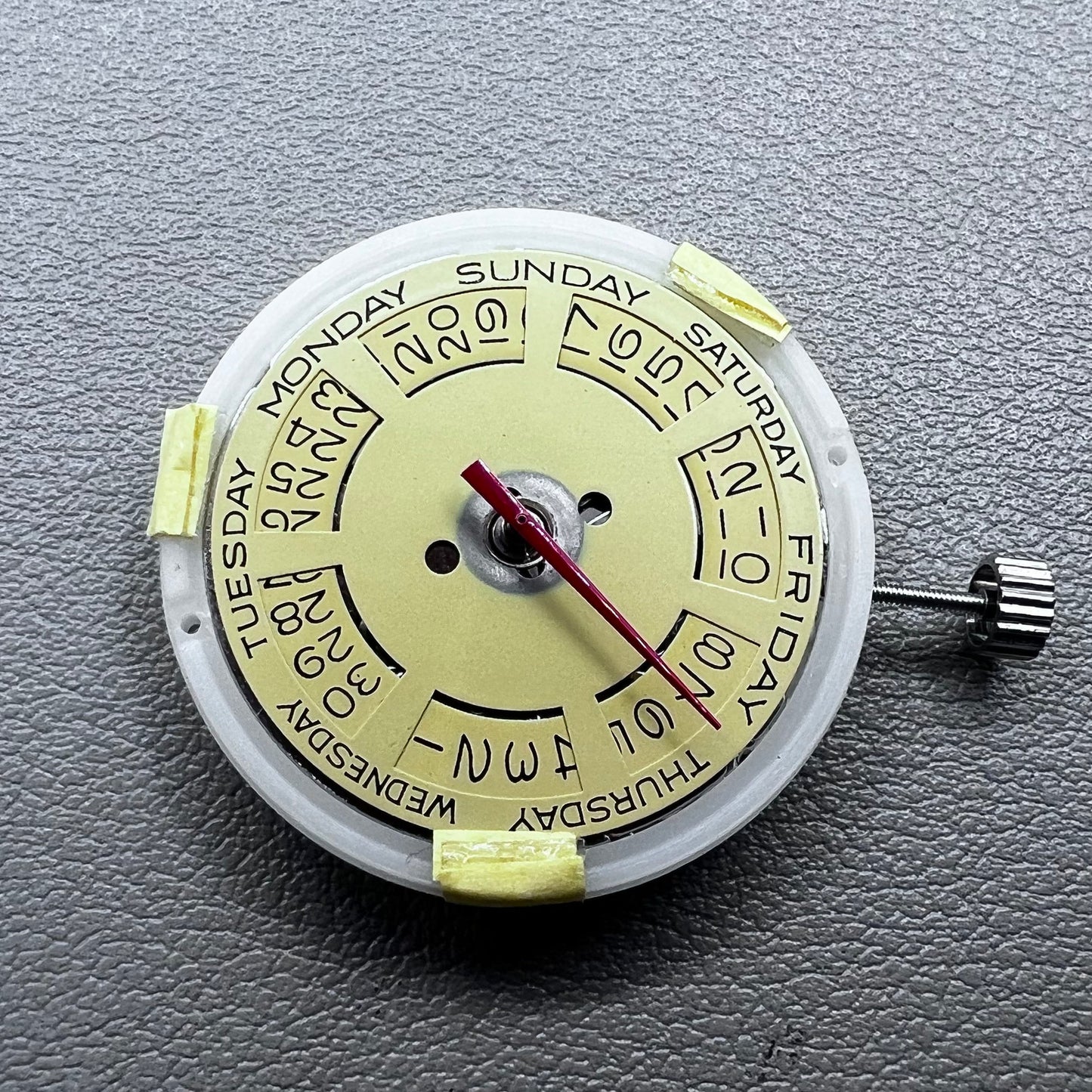 Tianjin Seagull T16 watch with golden dial, day-date display, automatic mechanical movement for classic style.