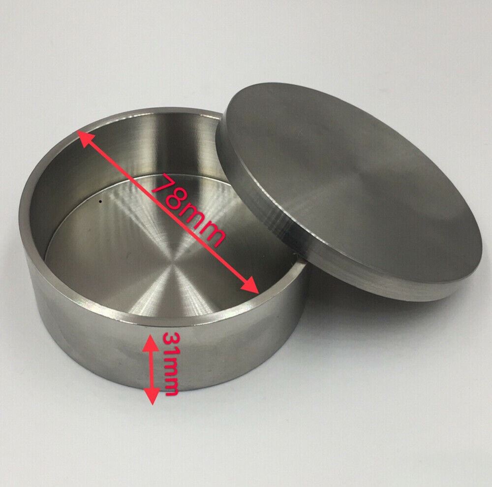 Stainless Steel watch oil benzine cup with anti-leak cover for precise watchmaker repairs.