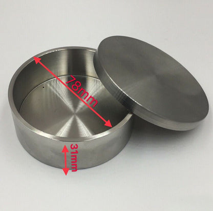 Stainless Steel watch oil benzine cup with anti-leak cover for precise watchmaker repairs.