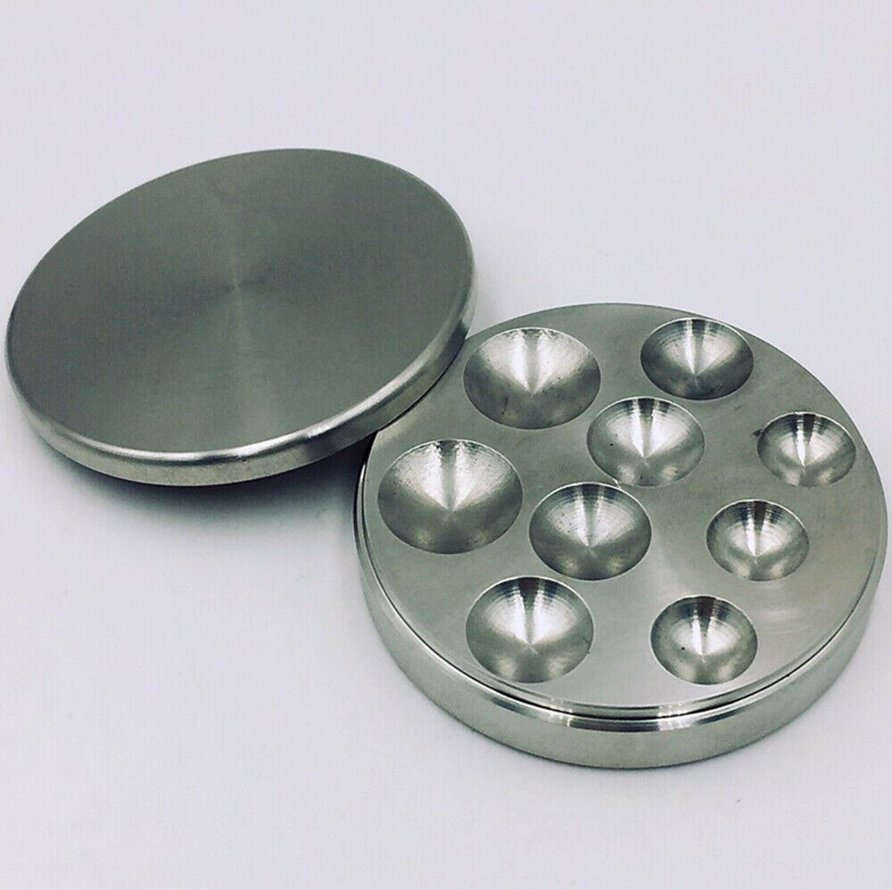 Stainless steel watch oil benzine cup 54mm with anti-leak cover, precision tool for watchmakers.