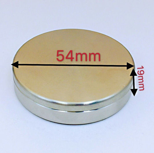Stainless steel watch oil benzine cup 54mm with anti-leak cover, precision tool for watchmakers.