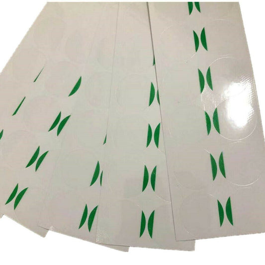 28-pack 27mm round watch back case protection films, durable stickers for scratch resistance and brand name visibility.