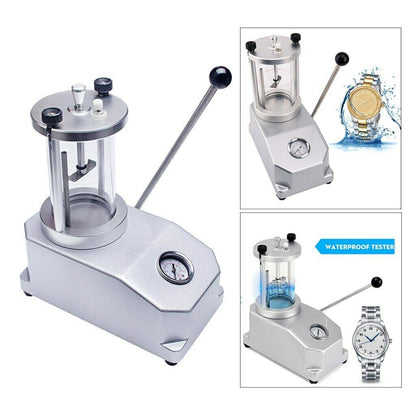 Aluminum 6 ATM waterproof watch tester, ensuring precise air pressure resistance for watch durability testing.