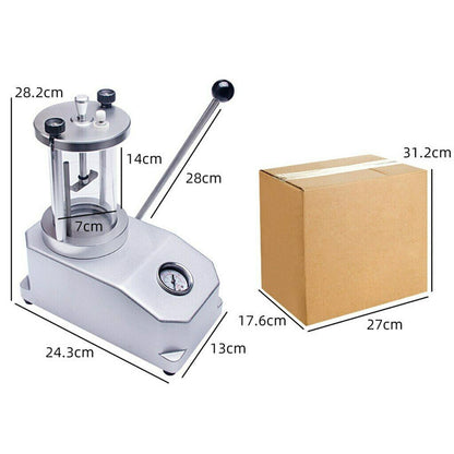 Aluminum 6 ATM waterproof watch tester, measuring air pressure resistance for precise watch durability checks.