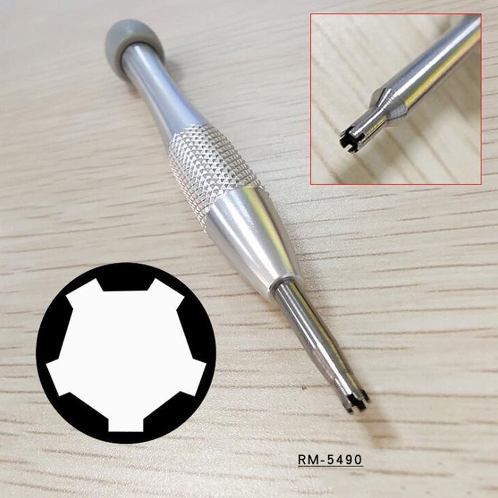 Precision Richard Mille watch screwdriver for strap, bezel, and movement adjustments.