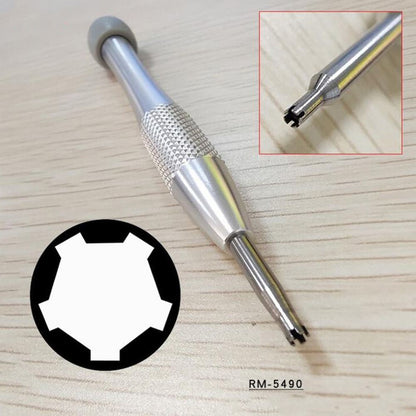 Precision Richard Mille watch screwdriver for strap, bezel, and movement adjustments.